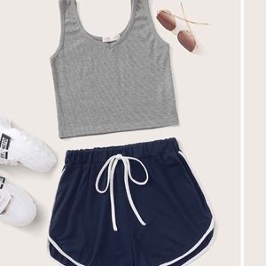 Set of shorts and tank!!